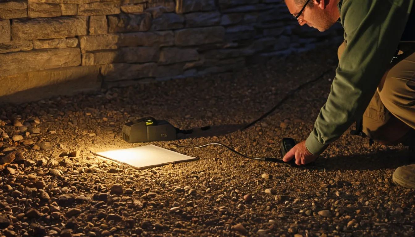 A provider inspecting a basement foundation for pest entry points in the Jersey City area
