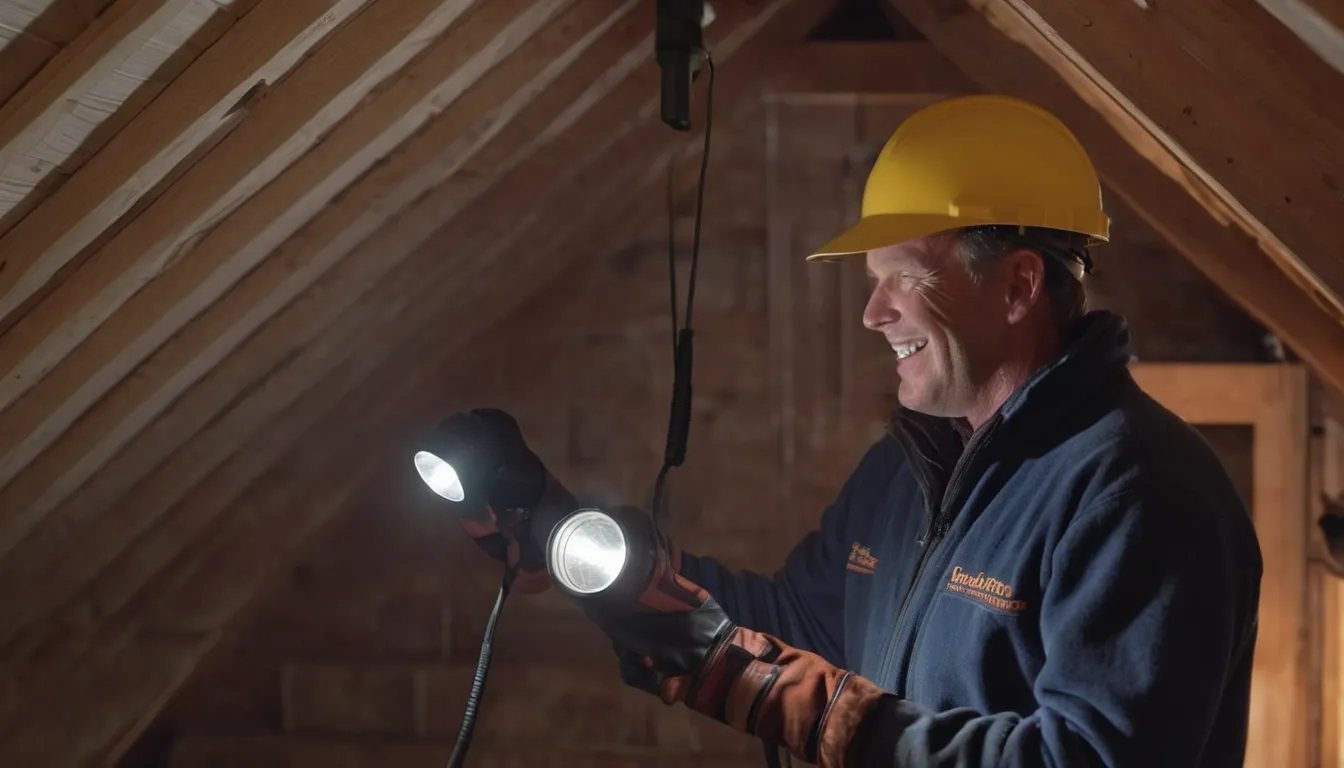 A friendly wildlife removal provider inspecting an attic for entry points in a Jersey City home